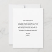 シンプル手書きモダン写真卒業 サンキューカード (裏面)