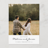 シンプル手書きモダン写真 案内ポストカード (正面)