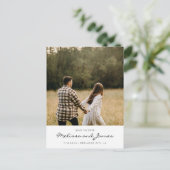 シンプル手書きモダン写真 案内ポストカード (スタンド正面)