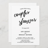 シンプル手書き入力カモダンップルベビーシャワー 招待状 (正面/裏面)