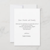 シンプル手書き写結婚真 サンキューカード (裏面)