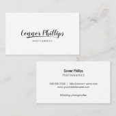 シンプル手書き台本の書道とシュウシュ 名刺 (正面/裏面)