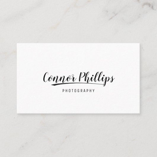 シンプル手書き台本の書道とシュウシュ 名刺 (正面)