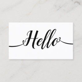 シンプル手書き台本書道こんにちは 名刺