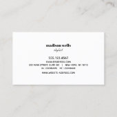 シンプル手書き台本書道こんにちは 名刺 (裏面)