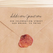 シンプル手書き名前と差出人住所 セルフインキングスタンプ