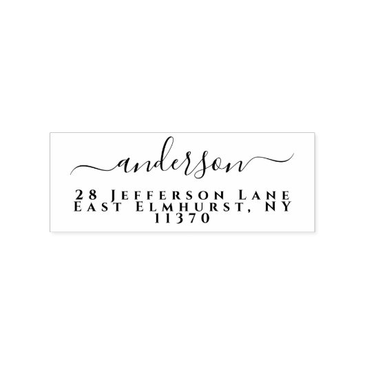 シンプル手書き差出人住所 ラバースタンプ (インプリント)