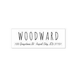 シンプル手書き文字スクリプト差出人住所スタンプ セルフインキングスタンプ