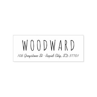 シンプル手書き文字スクリプト差出人住所スタンプ ラバースタンプ