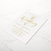 シンプル手書き書結婚道 箔招待状 (回転した状態)