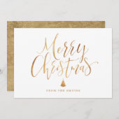 シンプル手書き書道クリスマス挨拶 シーズンカード (正面/裏面)