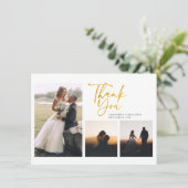 シンプル手書き結婚サンキューカード サンキューカード (スタンド正面)