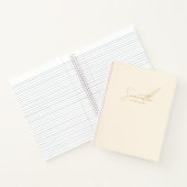 シンプル手書き金ゴールドスクリプトタイポグラフィ個人用 ノートブック (内部)