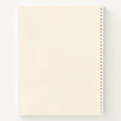 シンプル手書き金ゴールドスクリプトタイポグラフィ個人用 ノートブック (裏面)