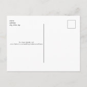 シンプル手書きB/W結婚式の日付を保存 ポストカード (裏面)