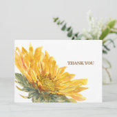 シンプル手絵を描ひまわり葬式 サンキューカード (スタンド正面)