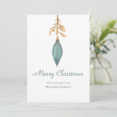 シンプル手絵を描水色のターコイズ シーズンカード (スタンド正面)