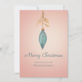 シンプル手絵を描水色のターコイズ シーズンカード (正面)