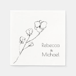 シンプル手 – 描フローラの名結婚前 スタンダードカクテルナプキン