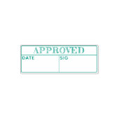 シンプル承認日の署名イニシャルカスタム セルフインキングスタンプ (デザイン)