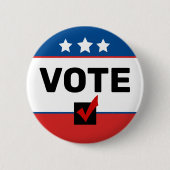⭐️シンプル投票非党派2026年米国の選挙年 缶バッジ (正面)