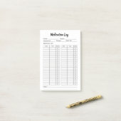 シンプル投薬の確認リスト – パーソナライズされた ポストイット (デスク上)