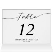 シンプル折り畳みテント結婚のテーブル番号カード (内部横(上))