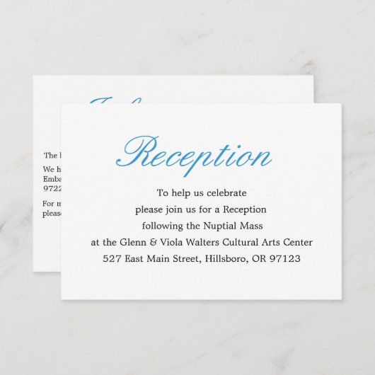 シンプル披露宴エレガントカード エンクロージャーカード (正面/裏面)