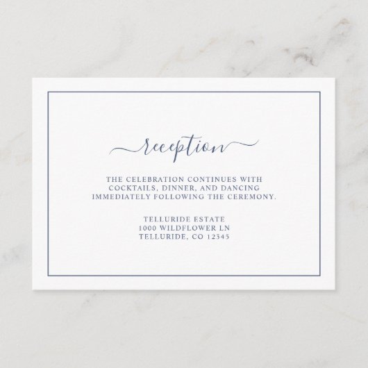 シンプル披露宴結婚ズ エンクロージャーカード (正面)