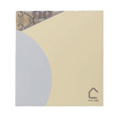 シンプル抽象芸術アクセントモダンロゴまたはQR Cod2 ノートパッド (正面)