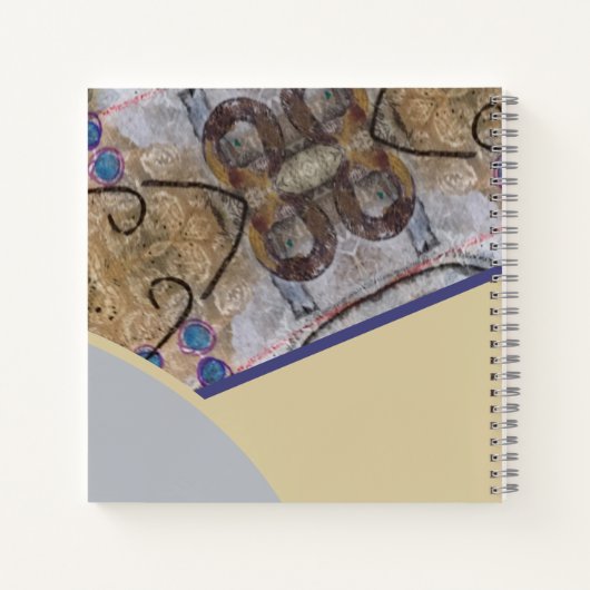 シンプル抽象芸術アモダンクセントイニシャル ノートブック (裏面)