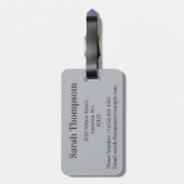 シンプル抽象芸術アモダンクセントイニシャル ラゲッジタグ (裏面縦)