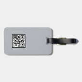 シンプル抽象芸術アモダンクセントイニシャルQRコード ラゲッジタグ (裏面横)