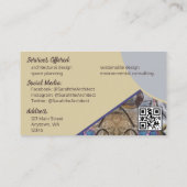 シンプル抽象芸術アモダンクセントQRコード付き 名刺 (裏面)