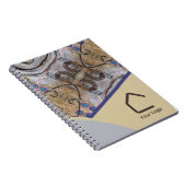 シンプル抽象芸術アモダンントランスロゴまたはQRコード ノートブック (右側)