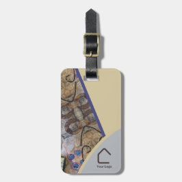 シンプル抽象芸術アモダンントランスロゴQRコード付き ラゲッジタグ