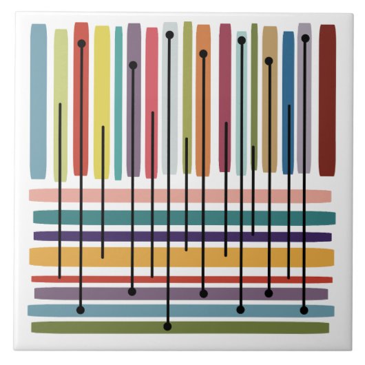 シンプル抽象芸術アーカラフルト タイル (正面)