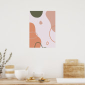 シンプル抽象芸術ウォールアート ポスター (キッチン)