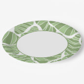 シンプル抽象芸術エレガントグリーン形状紙プレート ペーパープレート (アングル)