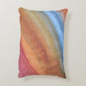 シンプル抽象芸術エレガントブラウンブルーレッドウォーター色 アクセントクッション (裏面(縦))