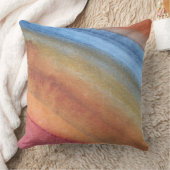 シンプル抽象芸術エレガントブラウンブルーレッドウォーター色 クッション (ブランケット)