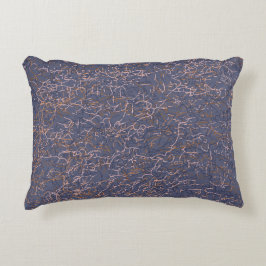 シンプル抽象芸術スレッドアートブルーパターン アクセントクッション