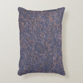 シンプル抽象芸術スレッドアートブルーパターン アクセントクッション (正面(垂直))