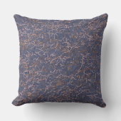 シンプル抽象芸術スレッドアートブルーパターン クッション (正面)