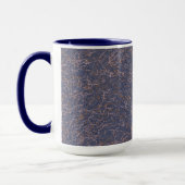 シンプル抽象芸術スレッドアートブルーパターン マグカップ (左)