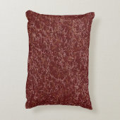 シンプル抽象芸術スレッドアートレッドパターン アクセントクッション (裏面(縦))