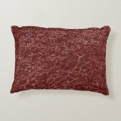 シンプル抽象芸術スレッドアートレッドパターン アクセントクッション (裏面)