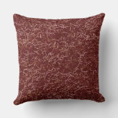 シンプル抽象芸術スレッドアートレッドパターン クッション (裏面)