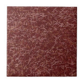 シンプル抽象芸術スレッドアートレッドパターン タイル (正面)