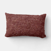 シンプル抽象芸術スレッドアートレッドパターン ランバークッション (裏面)